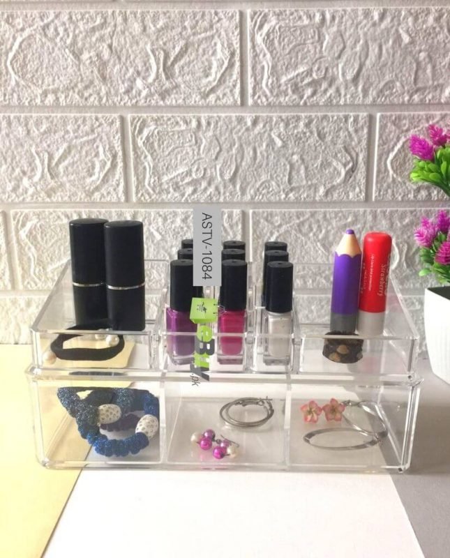 Buy 14 Compartment Acrylic Makeup Organizer Online Price in Pakistan