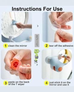 2 In 1 Descaling Mirror Glass Cleaner Brush In Pakistan