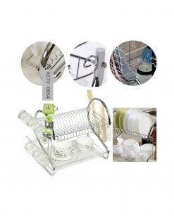 2 Layer Stainless Steel Dish Drainer Rack At Best Price In Pakistan