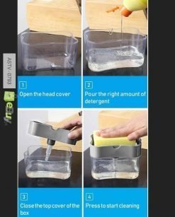 2-in-1 Sponge Soap Pump Dispenser