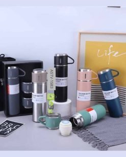 3 Cup Double-Layer Thermal Flask Set Online In Pakistan