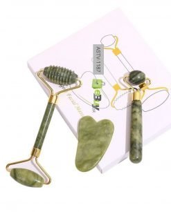 3 Piece Jade Roller Set Facial Roller small jade roller with Gua Sha at best price in Pakistan