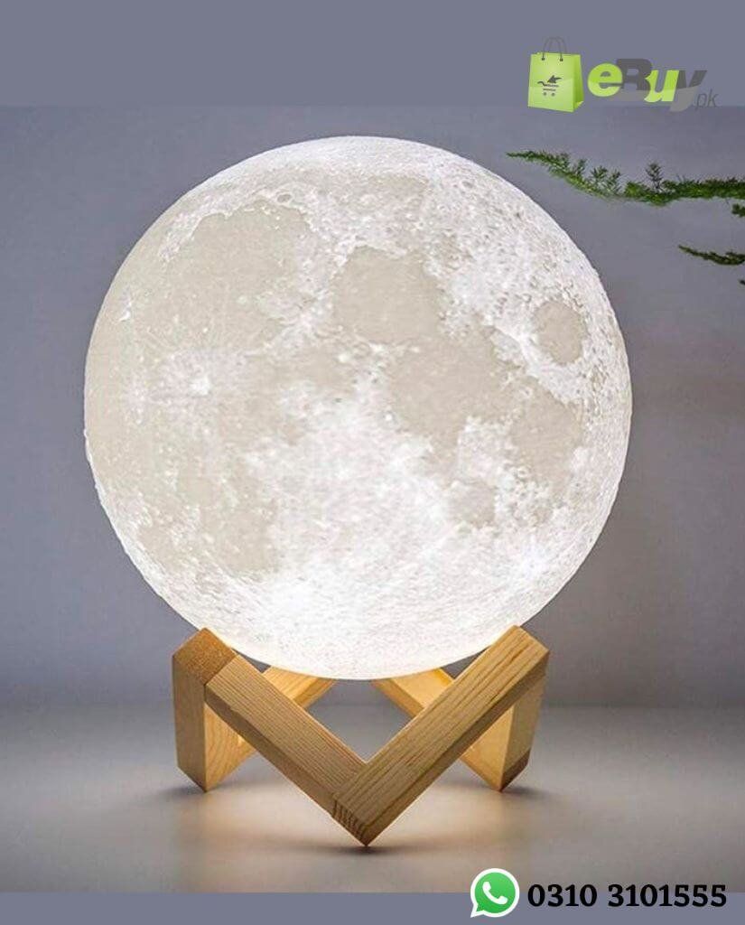 3D Moon Lamp Rechargeable Touch Control Moon Night Light with Multi Color LED And Stand Online At Best Price In Pakistan