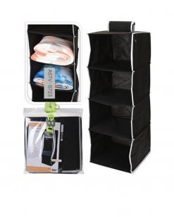 4 Shelf Portable Folding Hanging Wardrobe Section Storage Organizer At Best Price in Pakistan