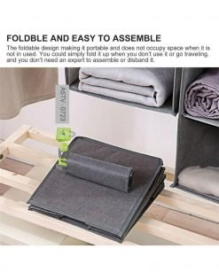 4 Shelf Portable Folding Hanging Wardrobe Section Storage Organizer At Best Price in Pakistan 3