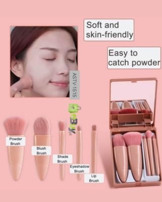 5 Pcs Makeup Brush Set With Mirror Price In Pakistan