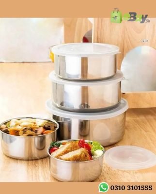 5 Pcs Steel Bowl Set With Lids Online At Best Price In Pakistan