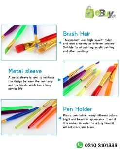 6 Pcs Paint Brush Set Online In Pakistan