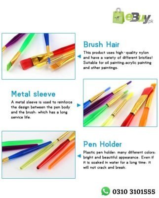 6 Pcs Paint Brush Set Online In Pakistan