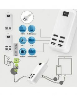 6 Ports USB Desktop Charger Online in Pakistan