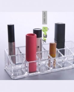 Acrylic 12 grid lipstick cosmetic organizer online in Pakistan