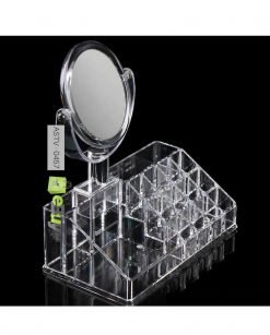 Acrylic Lipstick Cosmetic Organizer With Mirror in Pakistan