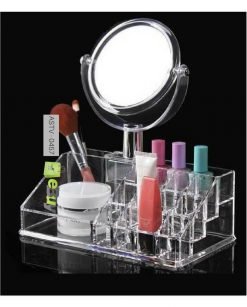 Acrylic Lipstick Cosmetic Organizer With Mirror in Pakistan