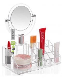 Acrylic Lipstick Cosmetic Organizer With Mirror in Pakistan