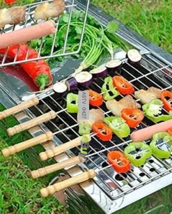 BBQ Skewers Chrome Plated With Wooden Handle Online At Best Price In Pakistan
