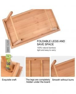 Bamboo Breakfast Folding Table Tray At Best Price In Pakistan 4