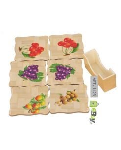 Bamboo Tea Coasters Set with Holder at best price in Pakistan