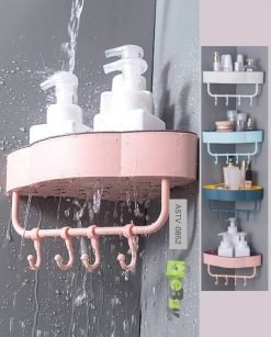 Bathroom Corner Shelf Wall-Mounted Storage Rack at Best Price In Pakistan