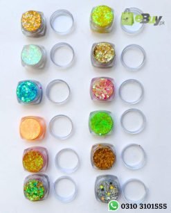 Chunky Eye Makeup Nail Art Glitter - Pack of 12 Online In Pakistan