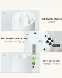 Clear 360 Degree Rotating Makeup Brushes Holder with Lid Online In Pakistan