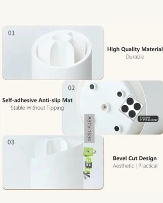 Clear 360 Degree Rotating Makeup Brushes Holder with Lid Online In Pakistan