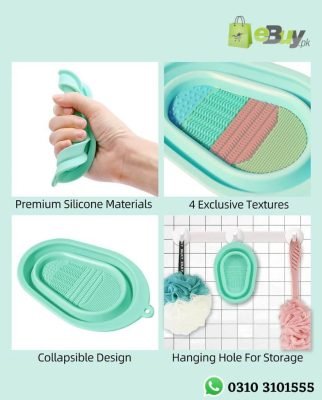 Collapsible Silicone Makeup Brush Cleaner Cosmetic Brush Cleaner Mat Online At Best Price In Pakistan