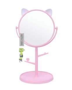 Cute Rotating Desk Mirror with Cosmetic Tray Online At Best Price In Pakistan