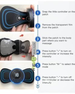 EMS Butterfly Mini Body Massager Muscle Pain Relief online at best price in Pakistan