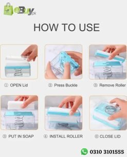 Foaming Laundry Soap Box Holder with Roller and Drain At Best Price In Pakistan