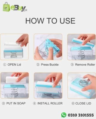 Foaming Laundry Soap Box Holder with Roller and Drain At Best Price In Pakistan