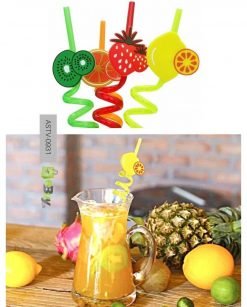 Fruit Straws Fruit logo straws pack of 4 online in Pakistan