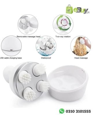Handheld Rechargeable Electric Head Scalp Massager With 4 Kneading Nodes For Stress and Pain Relief Online At Best Price In Pakistan