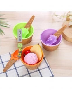 Ice Cream Dessert Bowls with Waffle Cone Shape Spoon (Pack Of 4) At Best Price In Pakistan 4