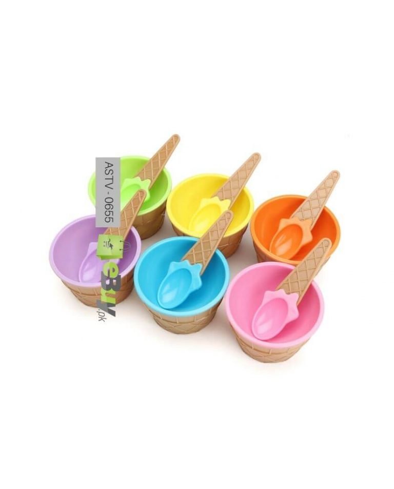 Buy Ice Cream Dessert Bowls with Waffle Cone Shape Spoon