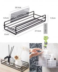 Kitchen Bathroom Shelf Wall Mounted Storage Rack Organizer Online in Pakistan