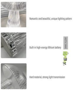 LED Mushroom Crystal Diamond Table Lamp Online In Pakistan
