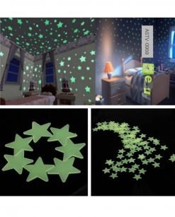 Luminous Glowing Star Stickers Glow In The Dark Self Adhesive Wall Décor Online In Pakistan