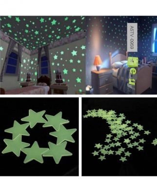 Luminous Glowing Star Stickers Glow In The Dark Self Adhesive Wall Décor Online In Pakistan