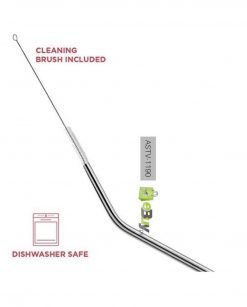 Metal Steel Coated Straws Set with Cleaning Brush online at best price in Pakistan