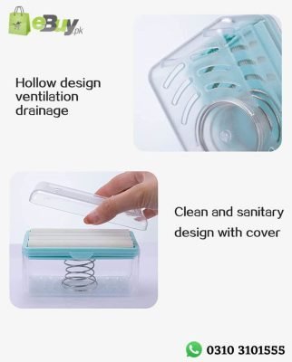 Multifunction Foaming Soap Box with Soft Rubber Roller and Drain Price In Pakistan