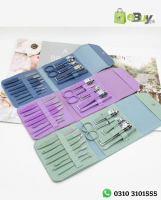 Portable 16 Pcs Manicure Pedicure Set Nail Clippers Nail Care Hands, Foot and Facial Care Tool Kit Online At Best Price In Pakistan