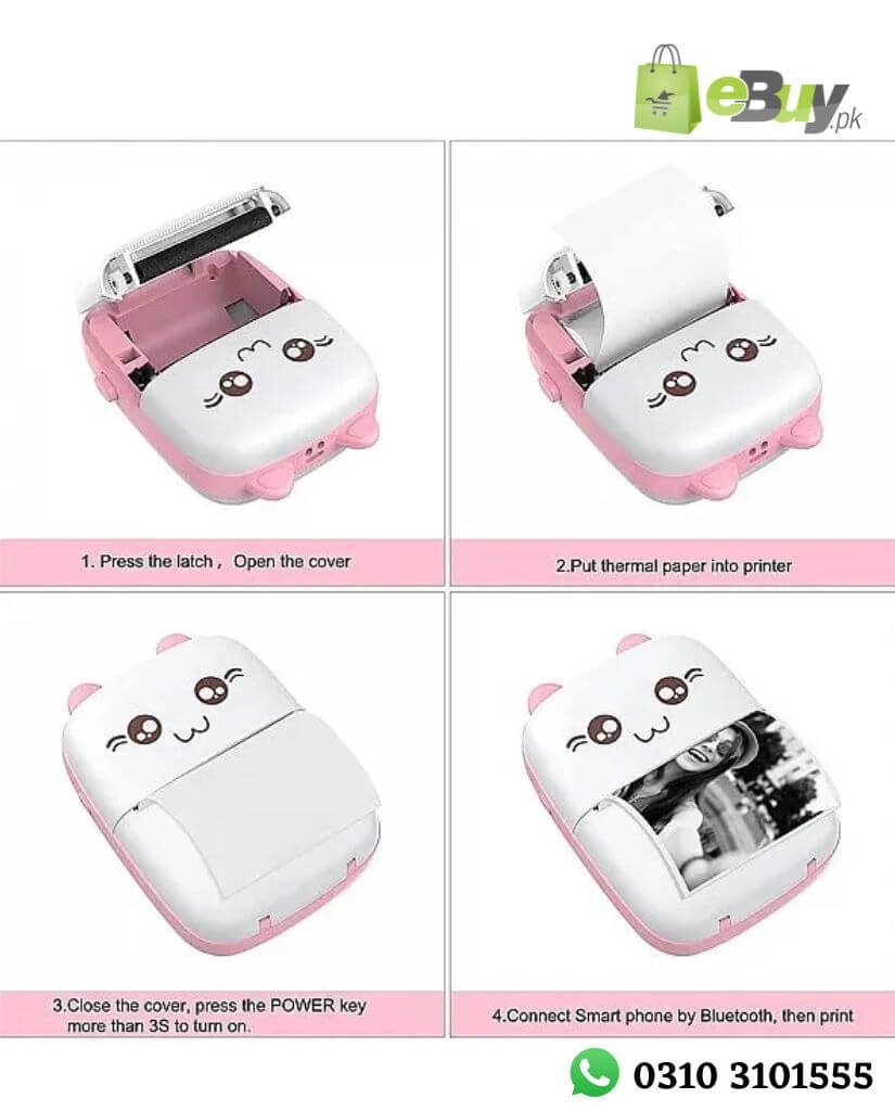 Portable Mini Photo Printer Pocket Inkless Bluetooth Thermal Printer Online At Best Price In Pakistan