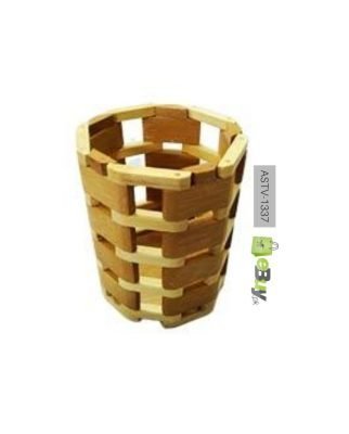 Round Shape Wooden Bamboo Spoon Holder at Best Price in Pakistan