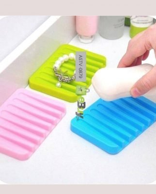 Silicone Soap Dish Flexible Holder Self Drainer at best price in Pakistan
