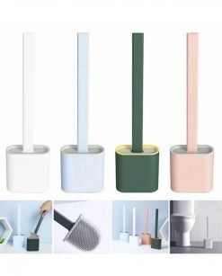 Silicone Toilet Brush & Holder Deep Cleaning Brush Set