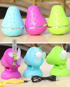 Strawberry Design Portable & Rechargeable Fan in Pakistan 3