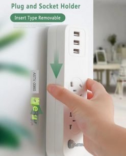 Wall-Mounted Self-Adhesive Power Plug Holder Online In Pakistan