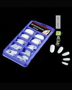 White Acrylic Fake Nails Oval Full Cover Long Nails 100 Pcs Price In Pakistan