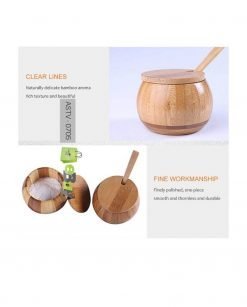 Wooden Sugar Jar With Spoon At Best Price In Pakistan 3