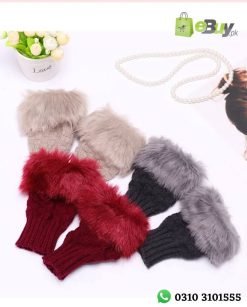 Wrist Warmer Winter Fingerless Knitted Gloves Online At Best Price In Pakistan